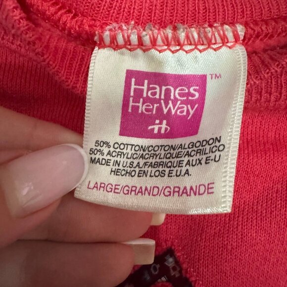 Lot of 2 Vintage Sweatshirts L – Hanes Floral & Russell Grandpa – USA Made - Picture 8 of 16